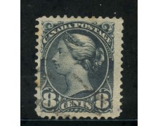1870/93 - CANADA - 8 cent. BLU GRIGIO - USATO - LOTTO/29088 1870/93 - CANADA - 8 cent. BLU GRIGIO - USATO - LOTTO/29088