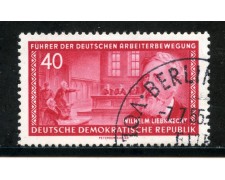 1955 - GERMANIA DDR - 40p. W. LIEBKNECHT - USATO - LOTTO/29197 1955 - GERMANIA DDR - 40p. W. LIEBKNECHT - USATO - LOTTO/29197