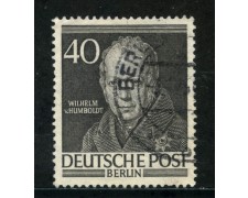 1952/53 - BERLINO - 40p. HUMBOLDT - USATO - LOTTO/29211