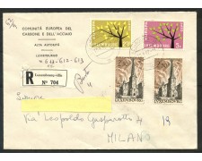 1962 - LUSSEMBURGO - BUSTA RACCOMANDATA PER MILANO - LOTTO/29555 1962 - LUSSEMBURGO - BUSTA RACCOMANDATA PER MILANO - LOTTO/29555