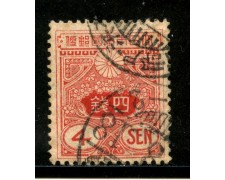 1914/19 - GIAPPONE - 4s. ROSSO - USATO - LOTTO/29687