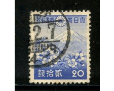 1937/40 - GIAPPONE - 20 s. OLTREMARE - USATO - LOTTO/29744