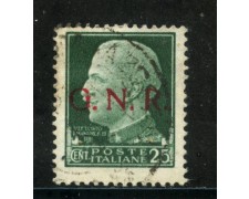 1943 - REPUBBLICA SOCIALE - 25c. SOPRASTAMPATO GNR - USATO - LOTTO/29860A 1943 - REPUBBLICA SOCIALE - 25c. SOPRASTAMPATO GNR - USATO - LOTTO/29860A