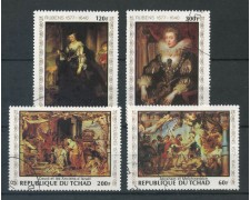 1978 - TCHAD - P.P.RUBENS 4v. - USATI - LOTTO/29991