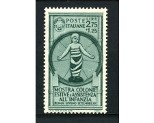 1937 - REGNO - 2,75+1,25c. COLONIE ESTIVE - NUOVO - LOTTO/30013 1937 - REGNO - 2,75+1,25c. COLONIE ESTIVE - NUOVO - LOTTO/30013
