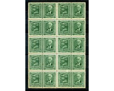 1945 - REPUBBLICA - 10 cent. VERDE MARCA PER IMPOSTA SULL'ENTRATA BLOCCO DI 10 - NUOVO - LOTTO/30045 1945 - REPUBBLICA - 10 cent. VERDE MARCA PER IMPOSTA SULL'ENTRATA BLOCCO DI 10 - NUOVO - LOTTO/30045