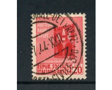1944 - REPUBBLICA SOCIALE - LOTTO/30190 - 20c. MONUMENTI DISTRUTTI ANNULLO POSTA CIVILE - LOTTO/30190 1944 - REPUBBLICA SOCIALE - LOTTO/30190 - 20c. MONUMENTI DISTRUTTI ANNULLO POSTA CIVILE - LOTTO/30190