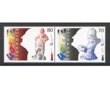 1997 - SLOVENIA - FRANCE GORSE SCULTORE  2v. - NUOVI - LOTTO/33938
