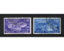 1951 - REPUBBLICA - LOTTO/47758 - ABBAZIA DI MONTECASSINO 2v. - USATI
