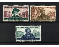 1951 - REPUBBLICA - LOTTO/47768 - GIUSEPPE VERDI  3v. USATI