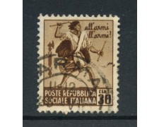 1944/45 - REPUBBLICA SOCIALE - 30c. MONUMENTI DISTRUTTI - USATO - LOTTO/RSI506U 1944/45 - REPUBBLICA SOCIALE - 30c. MONUMENTI DISTRUTTI - USATO - LOTTO/RSI506U