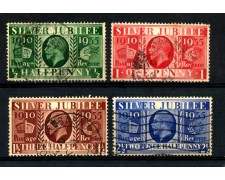 1935 - GRAN BRETAGNA - GIUBILEO 4v. - USATI - LOTTO/LBF2506A