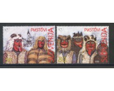 2000 - SLOVENIA - FOLCLORE CARNEVALE 2v. - NUOVO - LOTTO/33987