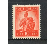 1945 - REPUBBLICA - 10 LIRE ARANCIO DEMOCRATICA - T/LINGUELLA - LOTTO/30253 1945 - REPUBBLICA - 10 LIRE ARANCIO DEMOCRATICA - T/LINGUELLA - LOTTO/30253