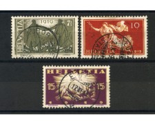 1919 - SVIZZERA - COMMEMORATIVI DELLA PACE 3v. LINGUELLATI - LOTTO/34011U 1919 - SVIZZERA - COMMEMORATIVI DELLA PACE 3v. LINGUELLATI - LOTTO/34011U