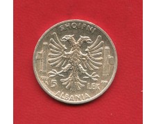 1939 - ALBANIA - 5 LEK ARGENTO VITTORIO EMANUELE III° - LOTTO/M37392