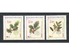 2002 - CROAZIA - FLORA QUERCE 3v. - NUOVI - LOTTO/32931