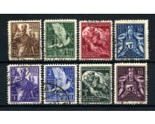 1938 - VATICANO - POSTA AEREA 8v. - USATI - LOTTO/36716