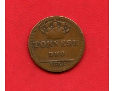 1832 - REGNO DELLE DU SICILIE - 1 TORNESE FERDINANDO II° DI BORBONE - LOTTO/M32031