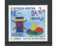2001 - CROAZIA - LOTTA AL FUMO - NUOVO - LOTTO/32904