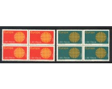 1970 - LOTTO/6525Q - REPUBBLICA - EUROPA 2v. - QUARTINE - NUOVI