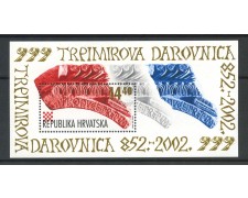 2002 - CROAZIA - DONAZIONE DEL PRINCIPE TRPIMIR - FOGLIETTO NUOVO - LOTTO/32923