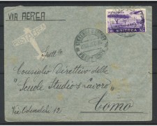1938 - ERITREA - LOTTO/42190 - POSTA AEREA 1,50 LIRE SU BUSTA PER COMO 1938 - ERITREA - LOTTO/42190 - POSTA AEREA 1,50 LIRE SU BUSTA PER COMO