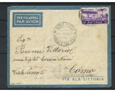 1938 - ERITREA - LOTTO/42191 - POSTA AEREA 1,50 LIRE SU BUSTA PER COMO 1938 - ERITREA - LOTTO/42191 - POSTA AEREA 1,50 LIRE SU BUSTA PER COMO
