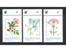 2002 - SLOVENIA - PIANTE MEDICINALI  3v. - NUOVI - LOTTO/34171