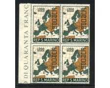 1967 - LOTTO/7908Q - SAN MARINO - EUROPA QUARTINA NUOVI