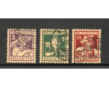 1916 - SVIZZERA - LOTTO/40642 - PRO JUVENTUTE 3v. - USATI 1916 - SVIZZERA - LOTTO/40642 - PRO JUVENTUTE 3v. - USATI