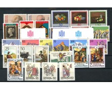 1990 - LIECHTENSTEIN - LOTTO/47857 - ANNATA COMPLETA 27 FRANCOBOLLI NUOVI