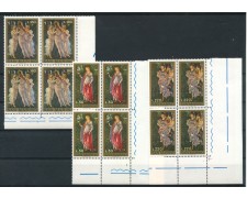 1972 - LOTTO/7933Q - SAN MARINO - ALLEGORIA DI PRIMAVERA 3v.  QUARTINE NUOVI