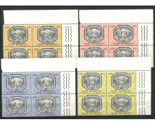 1972 - LOTTO/7935Q - SAN MARINO - ALLEGORIE 4v. - QUARTINE NUOVI