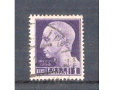 1944 - LOTTO/LUO519U - LUOGOTENENZA - 1 LIRA CON FILIGR. - USATO