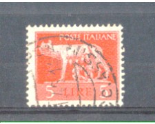 1945 - LOTTO/LUO534U - LUOGOTENENZA - 5 LIRE ROSSO - USATO