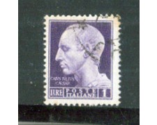 1945 - LOTTO/LUO540U - LUOGOTENENZA - 1 LIRA VIOLETTO - USATO