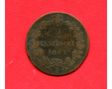 1862 - REGNO - 2 CENTESIMI ZECCA DI NAPOLI VITTORIO EMANUELE II° - LOTTO/M32346