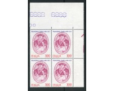 1982 - LOTTO/6774Q - REPUBBLICA - FRANCESCO TASSO - QUARTINA NUOVI
