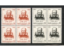 1964 - LOTTO/6424 - REPUBBLICA - GALILEO GALILEI 2v. - QUARTINE - NUOVI 1964 - LOTTO/6424 - REPUBBLICA - GALILEO GALILEI 2v. - QUARTINE - NUOVI