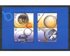 2005 - SLOVENIA - CINQUANTENARIO FRANCOBOLLI EUROPA - FOGLIETTO NUOV0 - LOTTO/34283