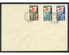1951 - REPUBBLICA - LOTTO/40158 - FESTE E CONCORSI GINNICI 3v. - USATI SU BUSTA