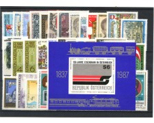 1987 - AUSTRIA - LOTTO/43677 - ANNATA COMPLETA 35v. +1 FOGLIETTO NUOVI