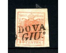 1850 - LOMBARDO VENETO - LOTTO/48309 - 15 CENT. ROSA CARNICINO USATO PADOVA 1850 - LOMBARDO VENETO - LOTTO/48309 - 15 CENT. ROSA CARNICINO USATO PADOVA