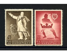 1942 - CROAZIA - PATRIOTI CROATI 2v. - NUOVI - LOTTO/32565