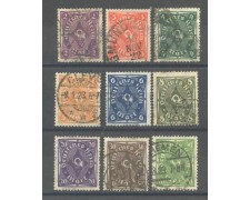1922/23 - GERMANIA REICH - LOTTO/39336 - CORNO DI POSTA 9v. - USATI 1922/23 - GERMANIA REICH - LOTTO/39336 - CORNO DI POSTA 9v. - USATI