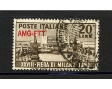 1950- TRIESTE A - LOTTO/40354 - 20 Lire  FIERA DI MILANO - USATO