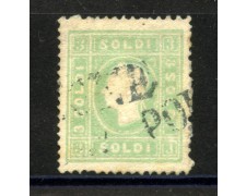 1862 - LOMBARDO VENETO - LOTTO/40577 - 3 SOLDI  VERDE - USATO