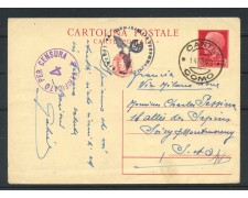 1940 - REGNO - LOTTO/48179 - CARTOLINA POSTALE DALL'ITALIA PER LA FRANCIA CENSURA 1940 - REGNO - LOTTO/48179 - CARTOLINA POSTALE DALL'ITALIA PER LA FRANCIA CENSURA