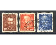 1932 - SVIZZERA - LOTTO/39349A - TRAFORO DEL GOTTARDO 3v. - USATI